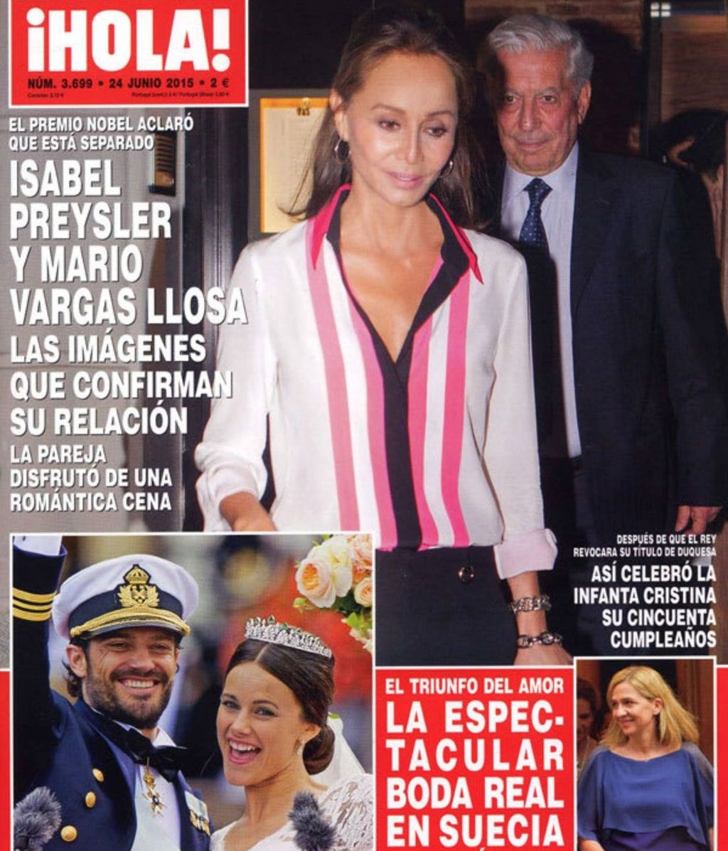 La portada que confirmó la relación de Isabel Preysler y Mario Vargas Llosa (junio de 2015)