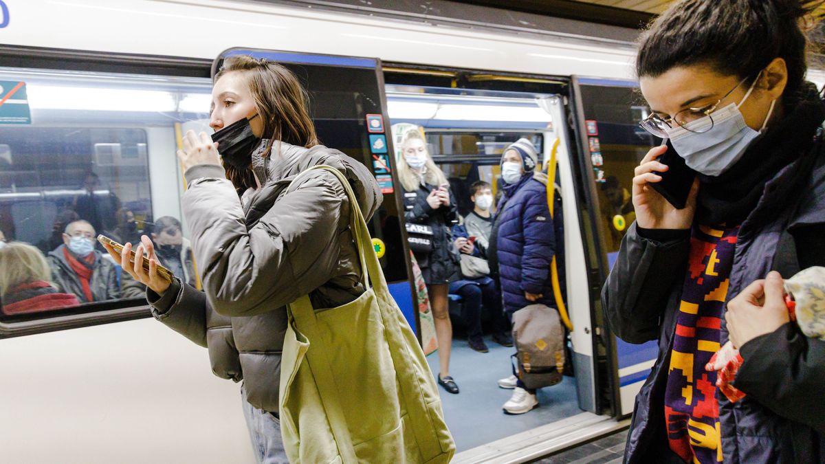 Mascarillas en el transporte público