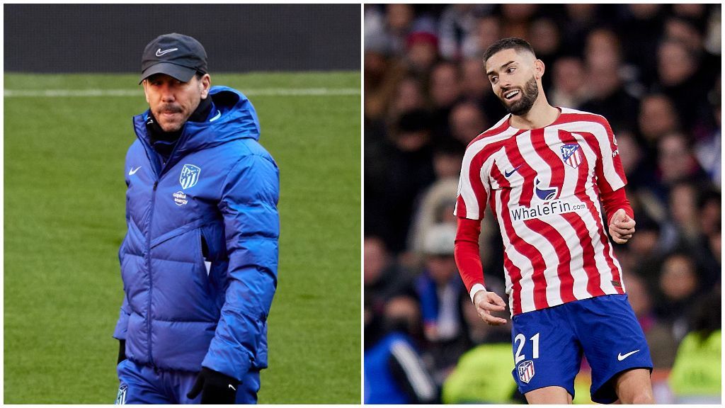 Simeone y Carrasco con el Atlético de Madrid