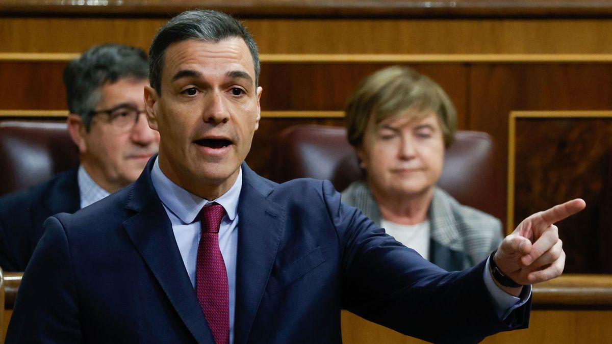 El presidente del Gobienro, Pedro Sánchez, en la sesión de control