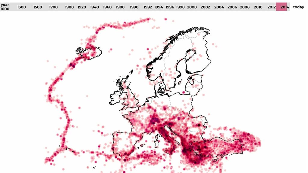 Terremotos ocurridos en Europa en el último milenio
