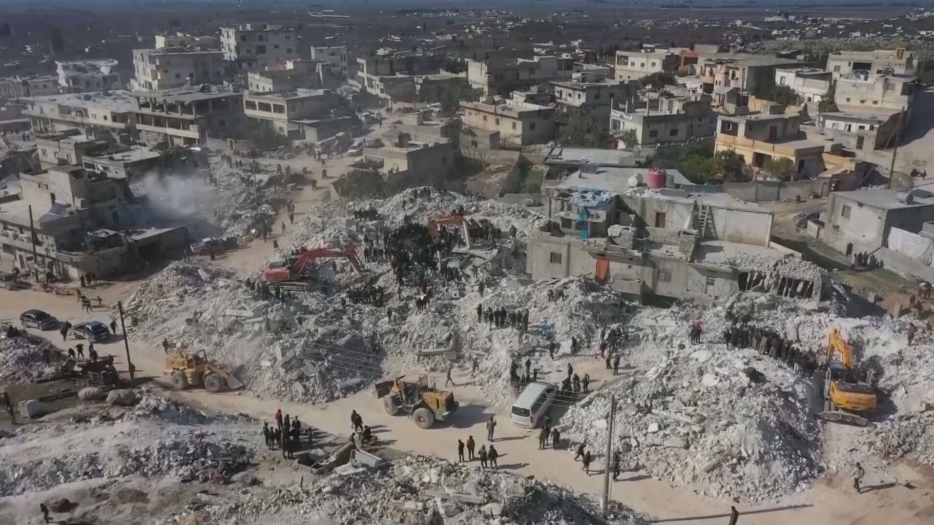 La devastación tras los teremotos en Siria, a vista de dron