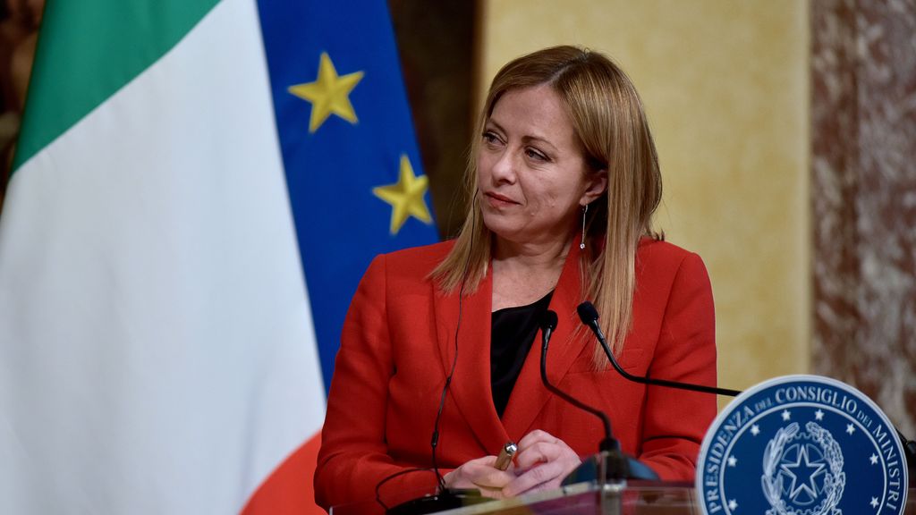 La primera ministra italiana Giorgia Meloni hace unos días en Palazzo Chigi, sede de la presidencia del Consejo de Ministros.