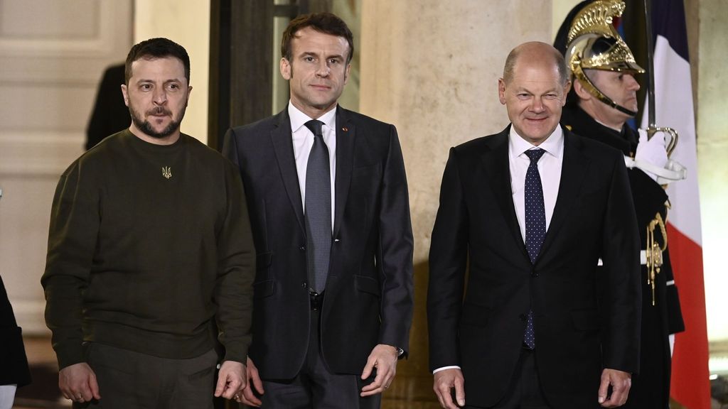 Zelenski se reúne con Macron y Sholz en París