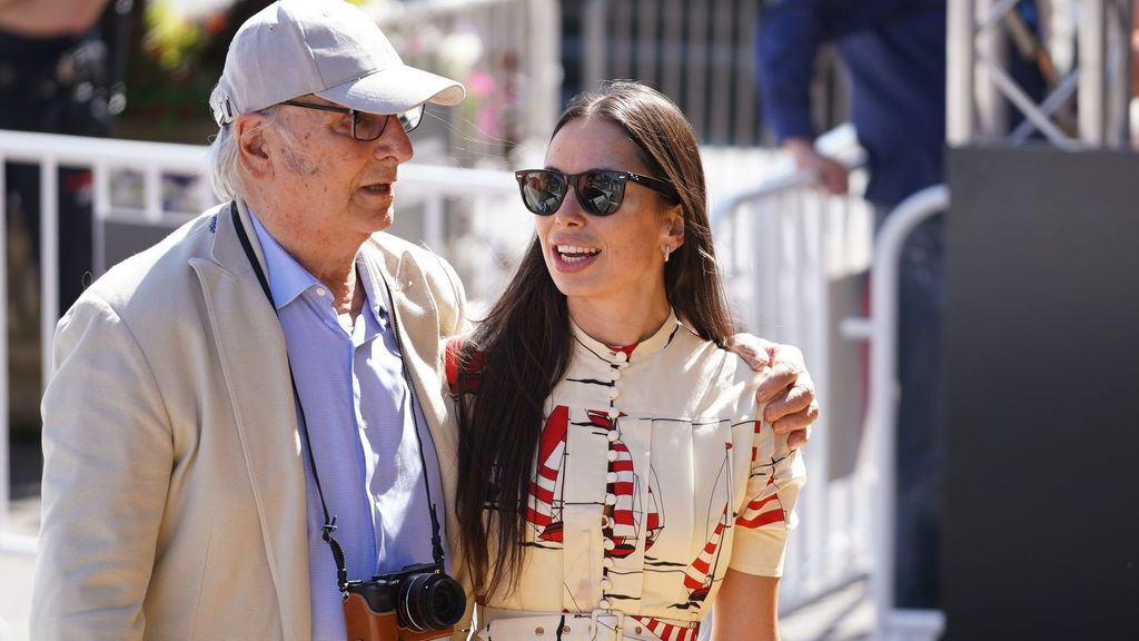 Carlos Saura y su hija Anna en 2021, durante el Festival de Cine de San Sebastián