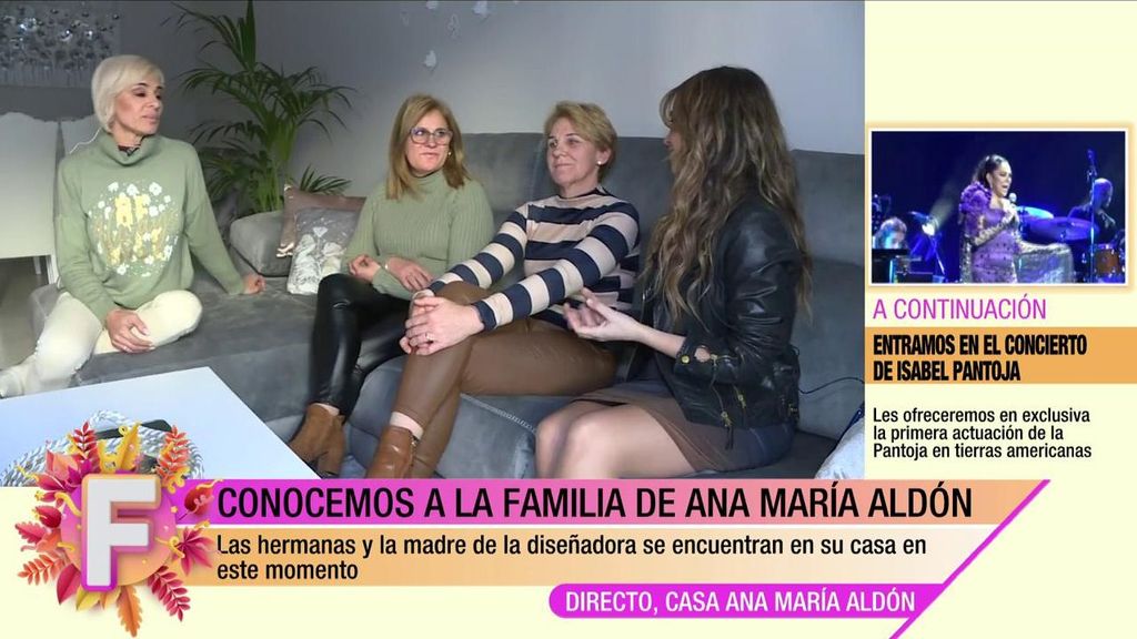 Las hermanas y madre de Ana María Aldón visitan su nuevo hogar