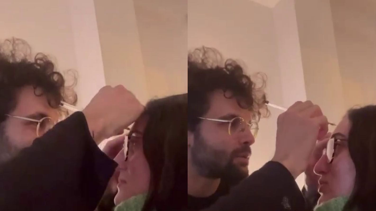 Unos de los tantos momentos cómplices que han vivido como pareja Carmen y Rafa