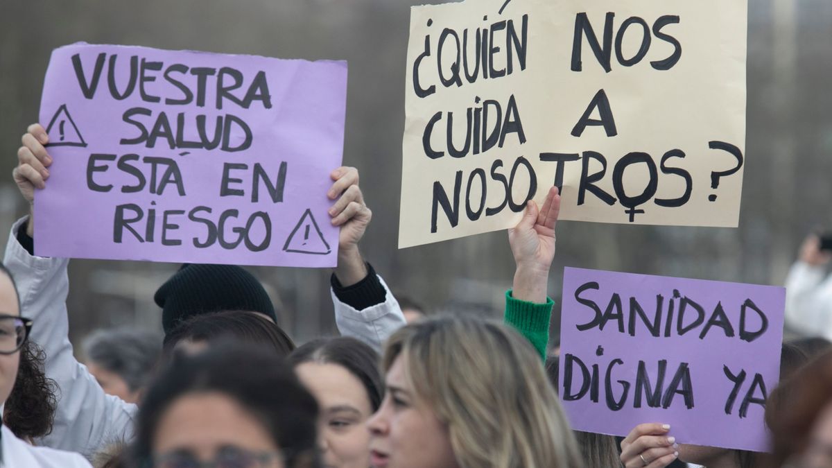 Protestas de médicos en Avilés