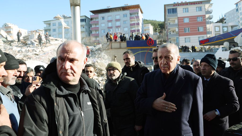 Turkish President Recep Tayyip Erdogan visits Hatay after major earthquake