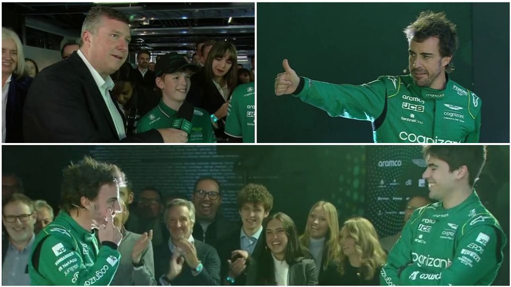 Alonso ya bromea con Stroll: un niño le dice que es su ídolo y el asturiano vacila a su compañero