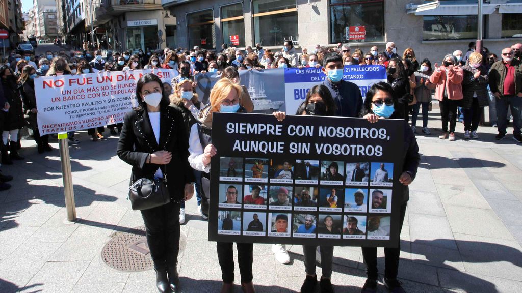 Manifestación de los familiares de las víctimas del 'Villa de Pitanxo'.
