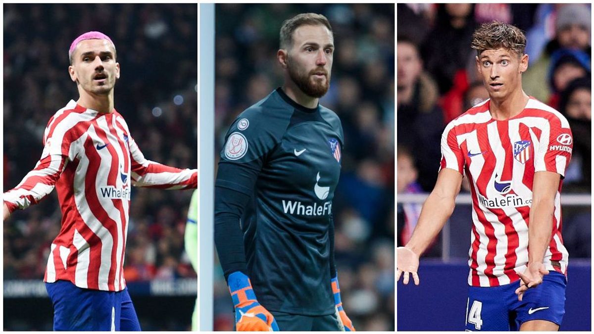 Griezmann, Oblak y Llorente disputando partidos con el Atlético