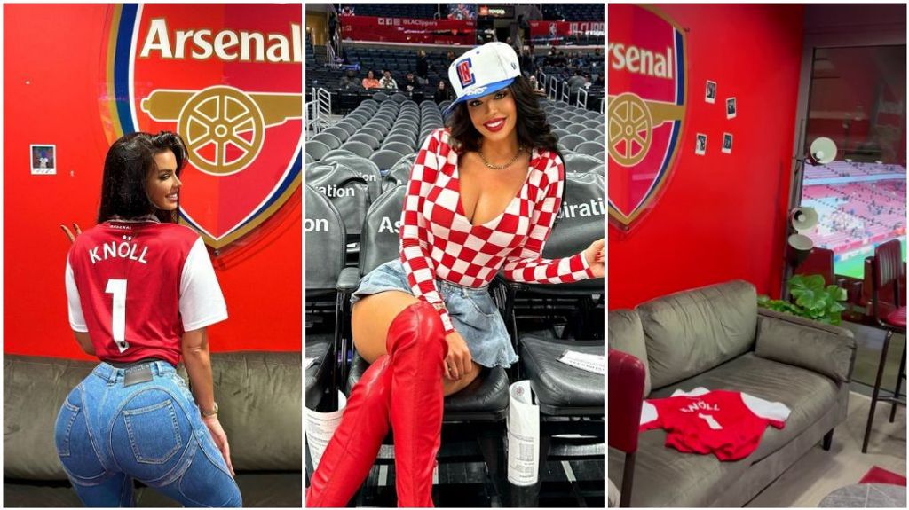 El Arsenal invita a Ivana Knoll a ver su partido: espectadora de lujo en contra el Manchester City