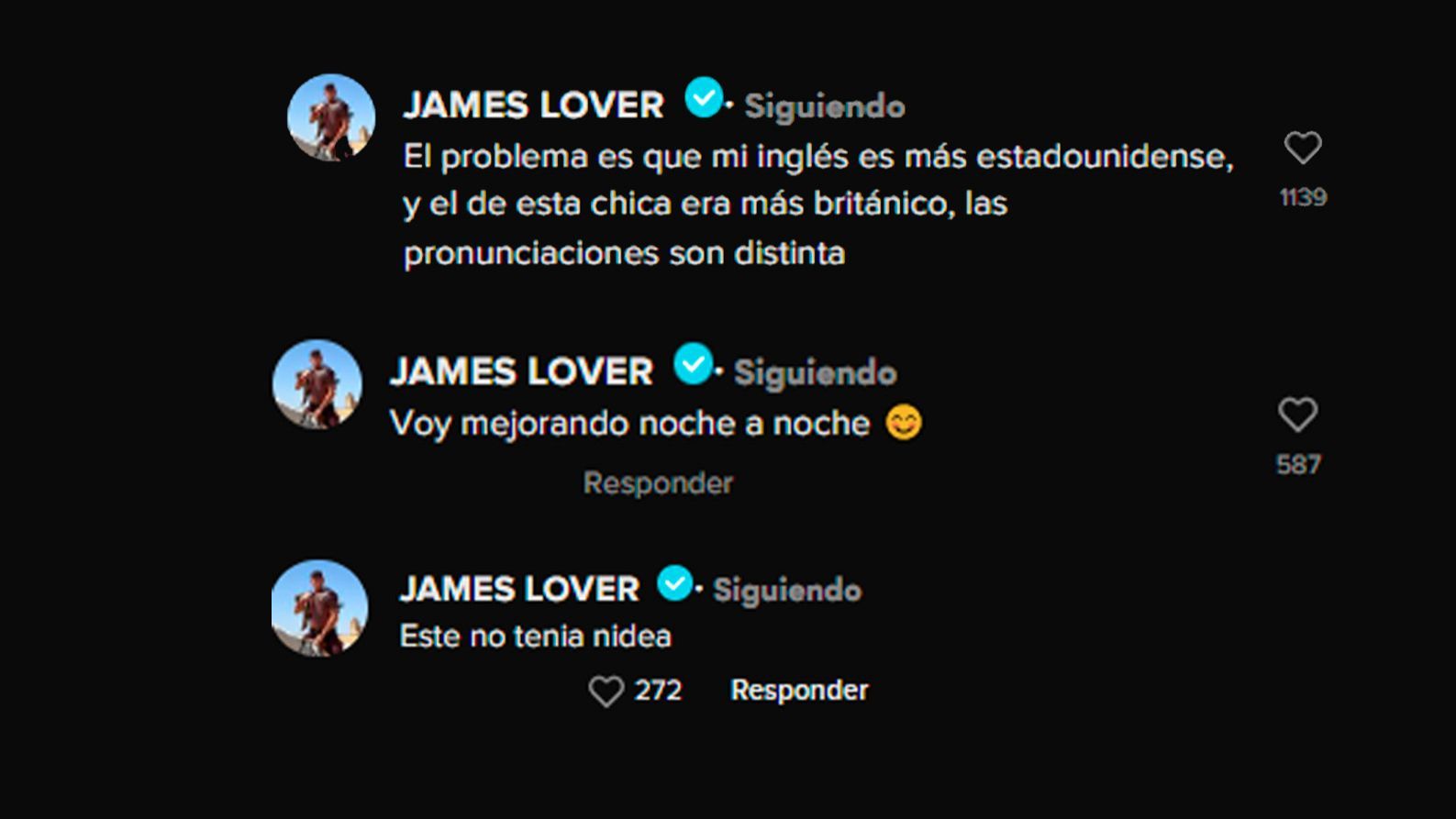 james lover comentarios ingles