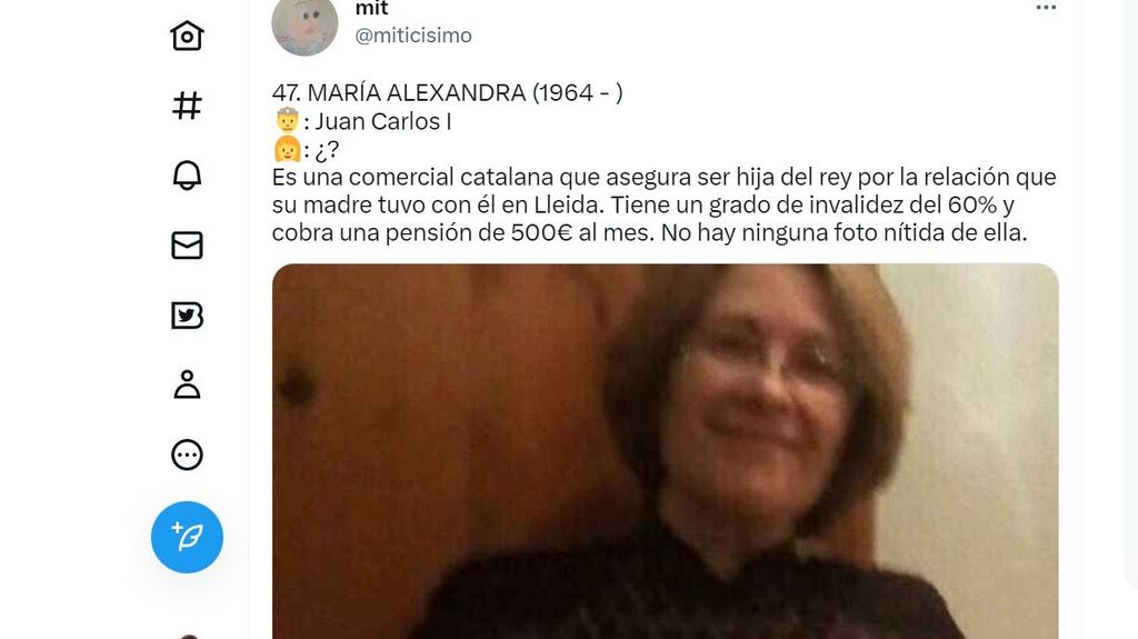 María Alexandra, la mujer que dice ser hija del rey Juan Carlos