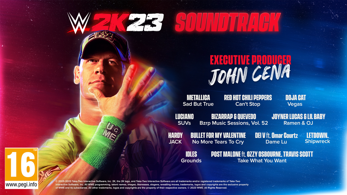 John Cena y la banda sonora de WWE 2K23