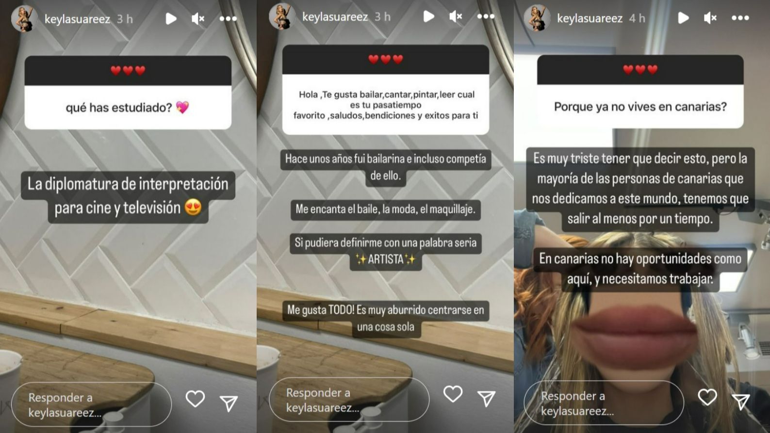 Keyla Suárez habla de sus estudios y su trabajo