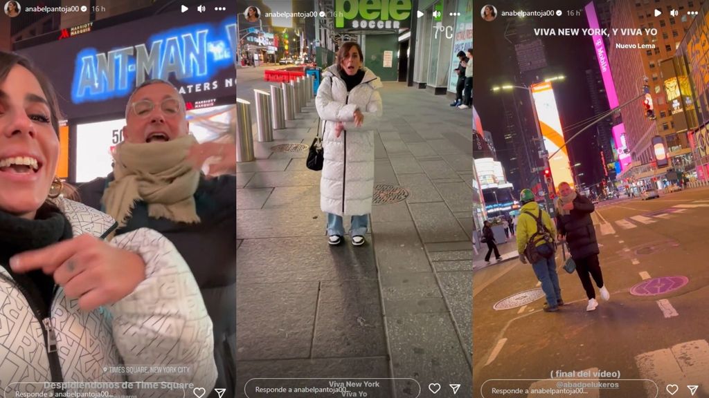 Anabel se hace con Times Square cantando a todo pulmón