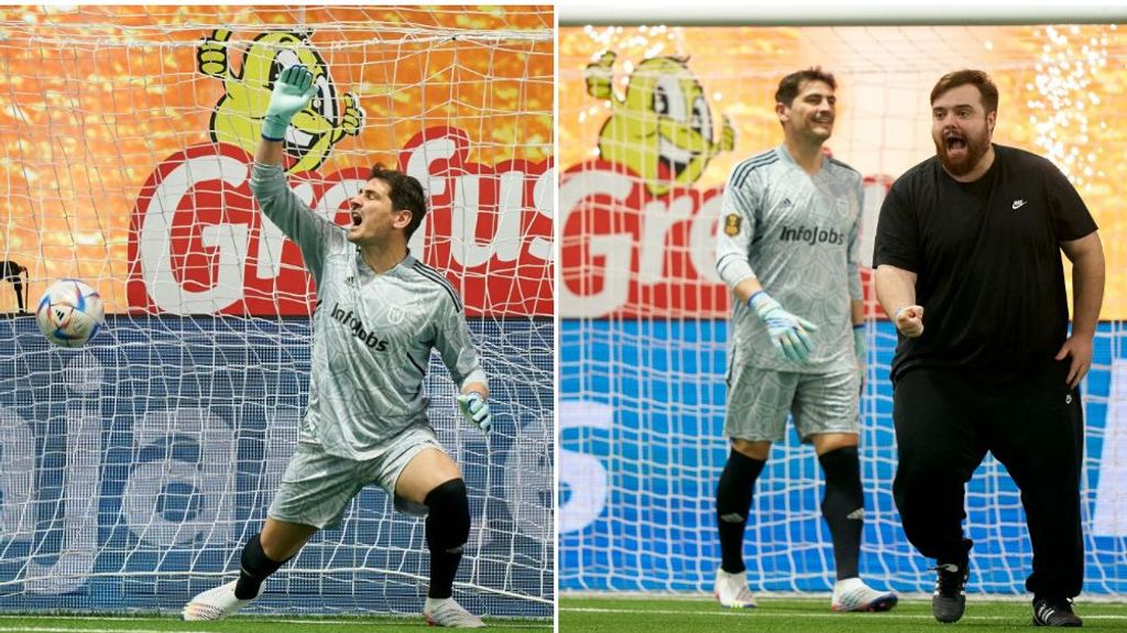 Casillas debuta con mal pie en la 'Kings League': Ibai le mete el penalti y el exportero falla el suyo