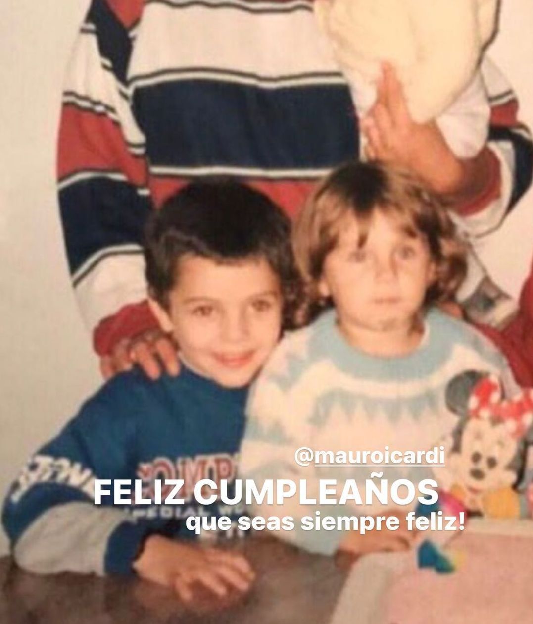 Ivana y Mauro Icardi cuando eran pequeños