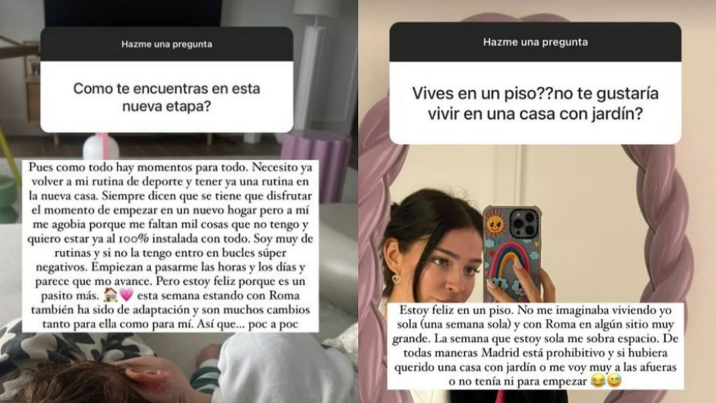 Laura Escanes en sus historias de Instagram