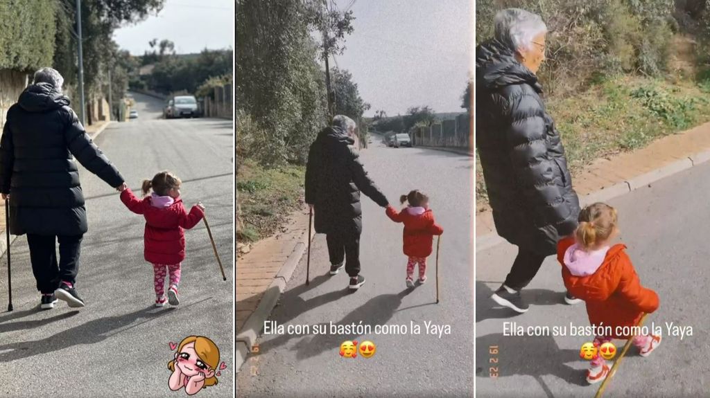 Edurne capta el tierno momento que protagonizan Yanay y su madre