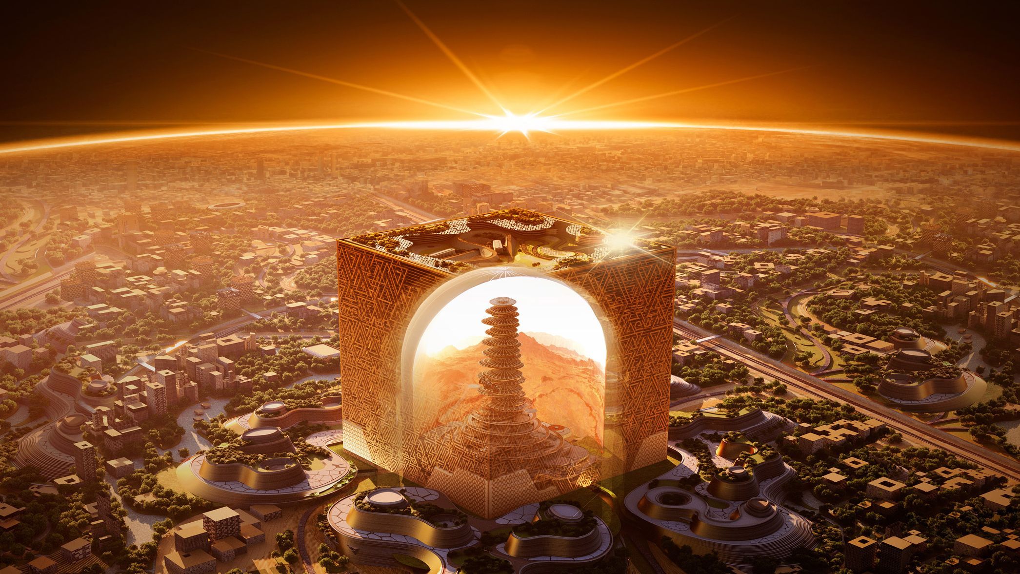 Mukaab, el gigantesco cubo que está construyendo Arabia Saudí