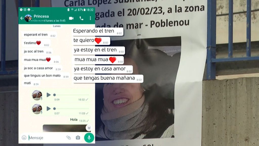 Los últimos mensajes de Carla López Subiranas a su novio