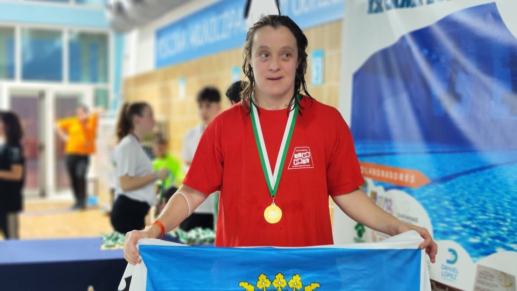 María Leandro en una de las competiciones.