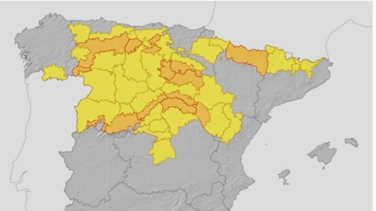 Provincias en aviso por frío el jueves 23