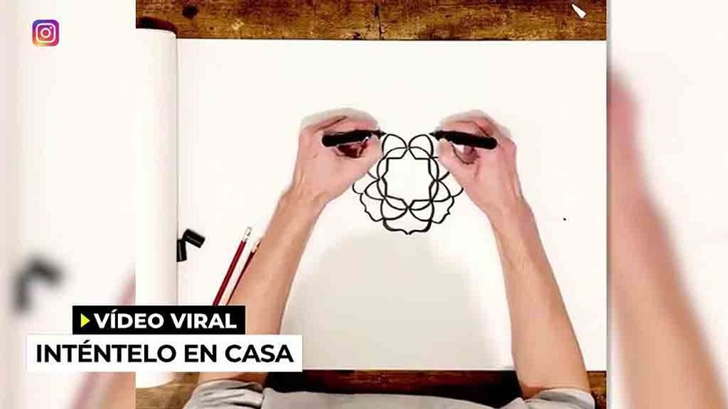 Reto viral | ¿Eres capaz de dibujar con las dos manos al mismo tiempo?