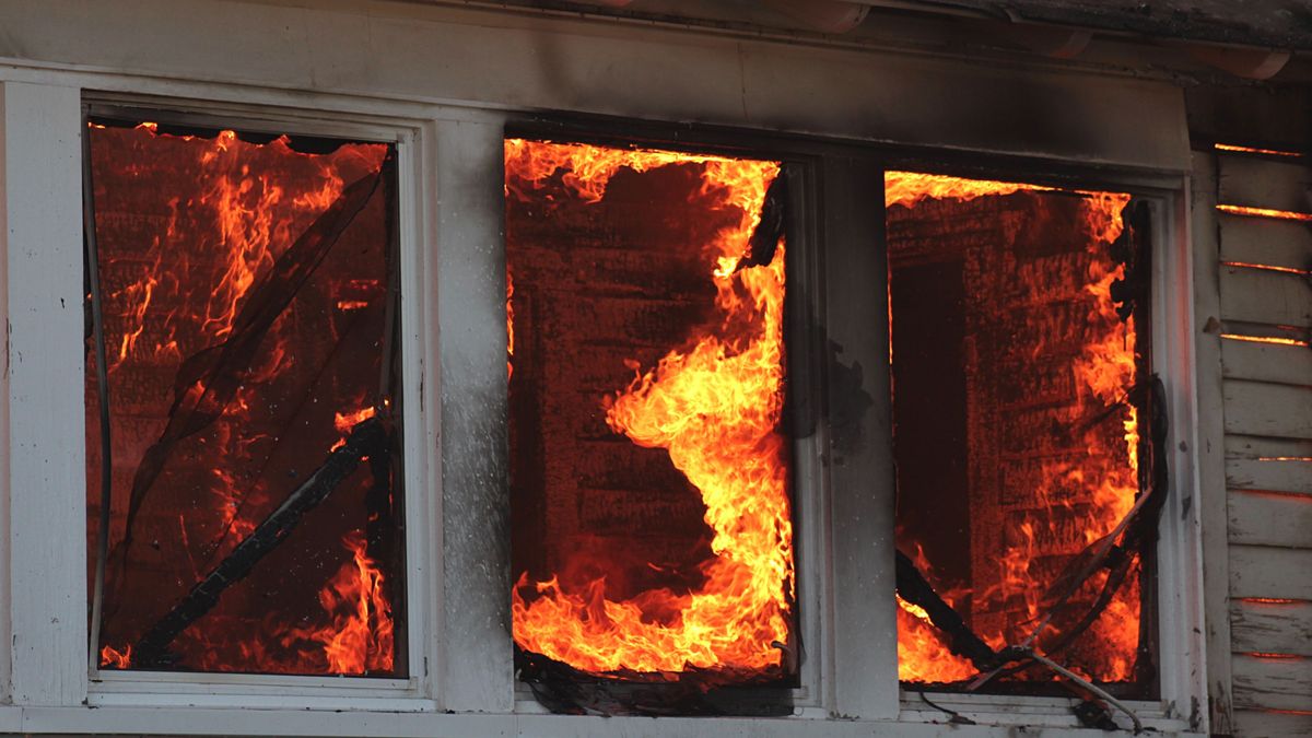 Imagen de archivo de un incendio en una casa