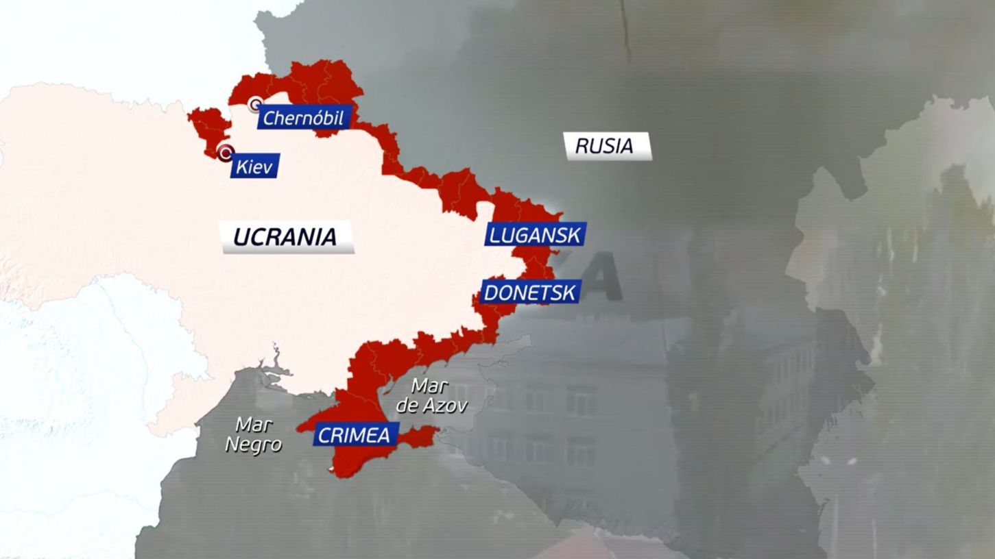 Los mapas de la guerra de Ucrania, un año después