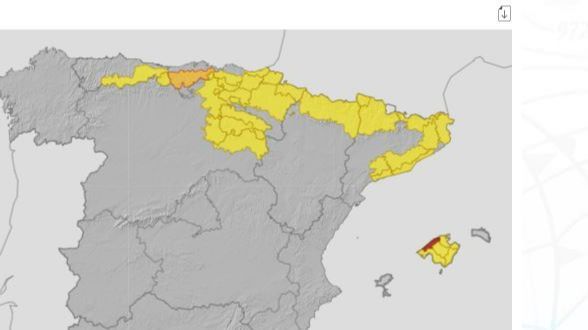 Avisos por nevadas previstos para el lunes 27