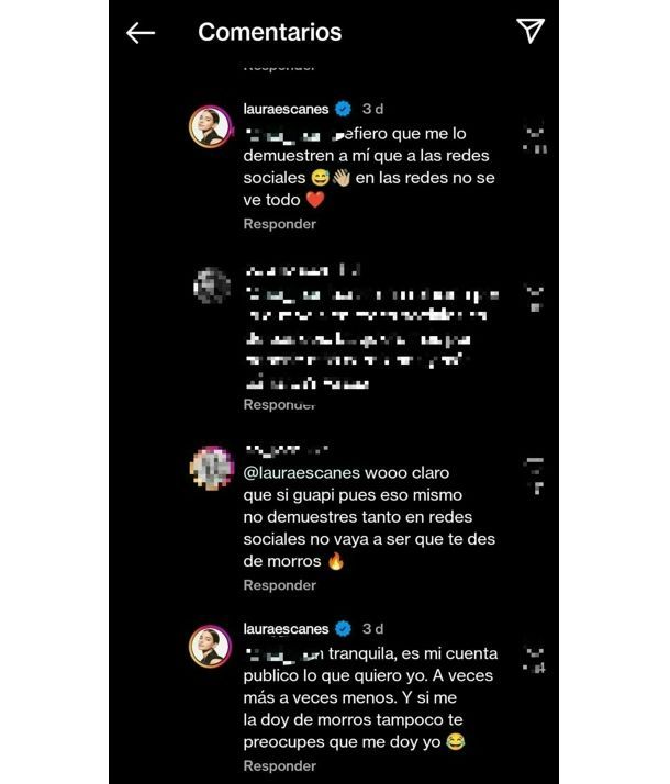 Laura Escanes responde a los que ponen en duda los sentimientos de Álvaro de Luna por ella