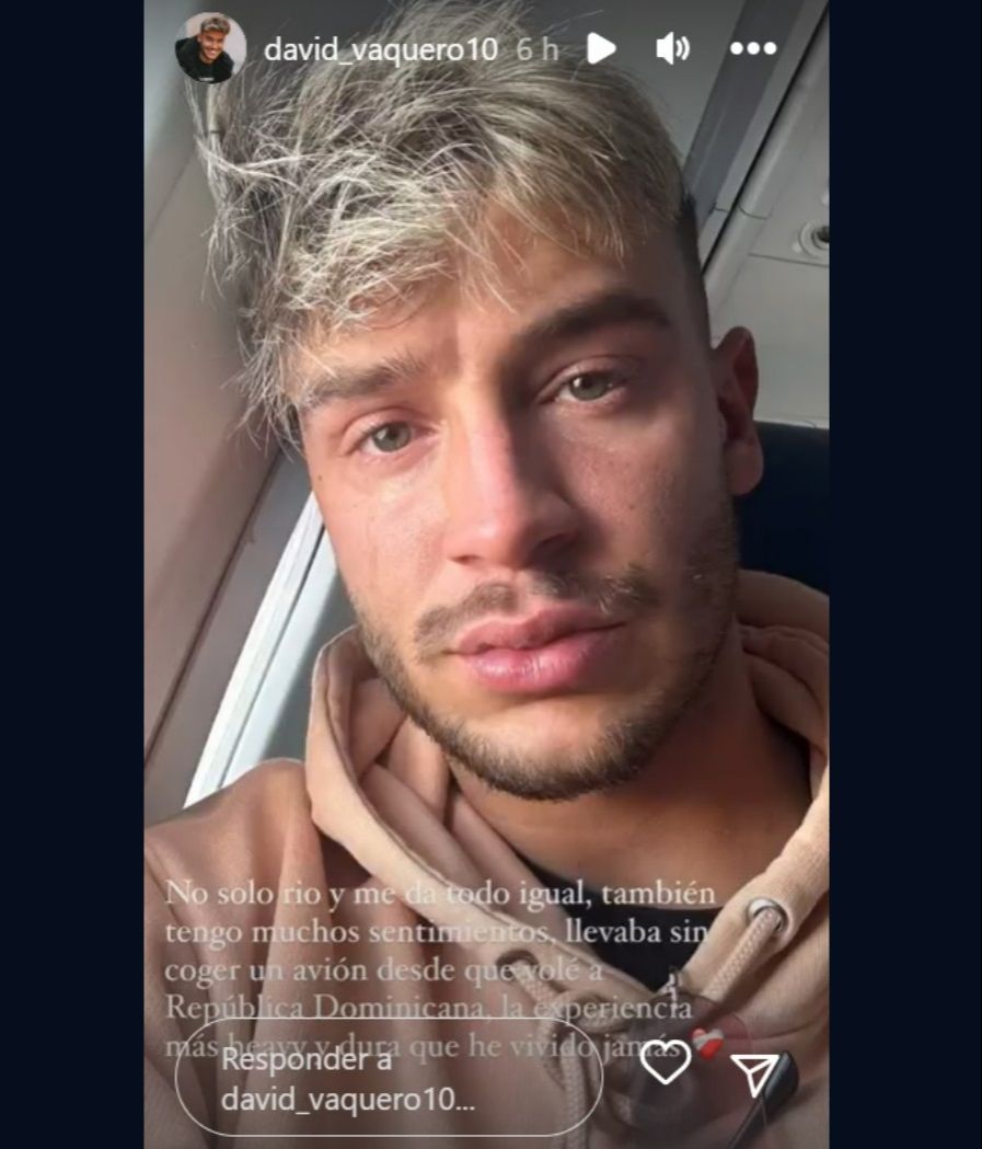 David Vaquero rompe a llorar al recordar su paso por 'La isla de las tentaciones'