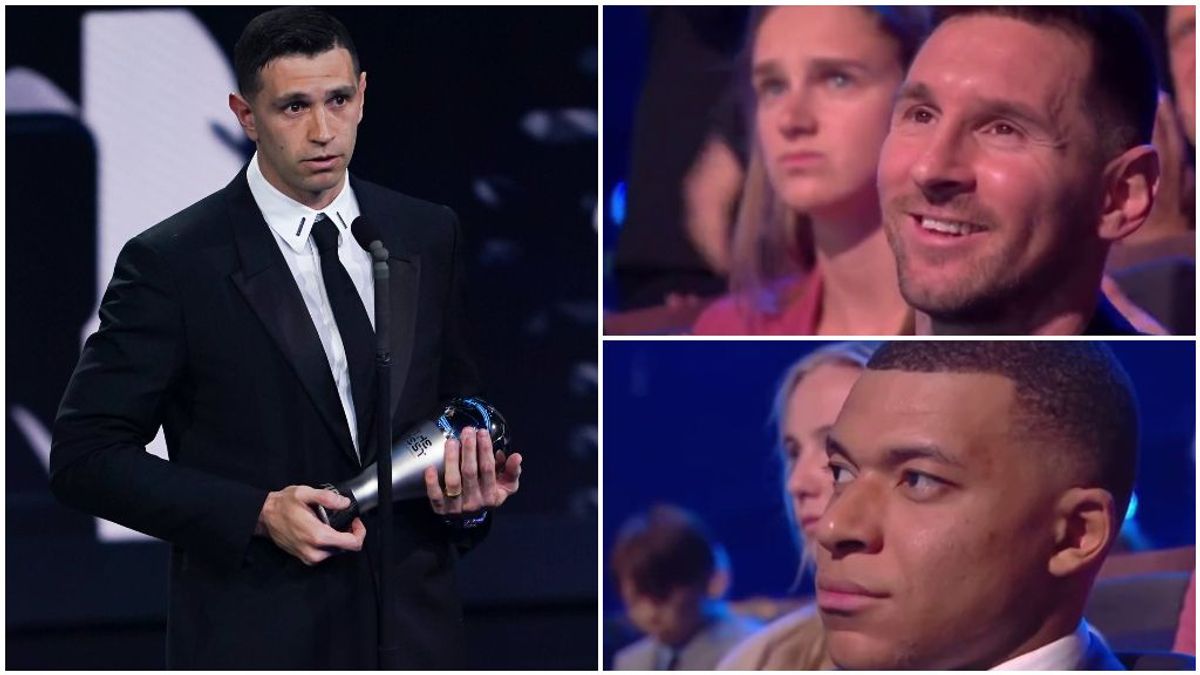 La sonrisa de Messi o el cabreo de Mbappé: las reacciones al título del Dibu Martínez por delante de Courtois La sonrisa de Messi o el cabreo de Mbappé: las reacciones al título del Dibu Martínez por delante de Courtois