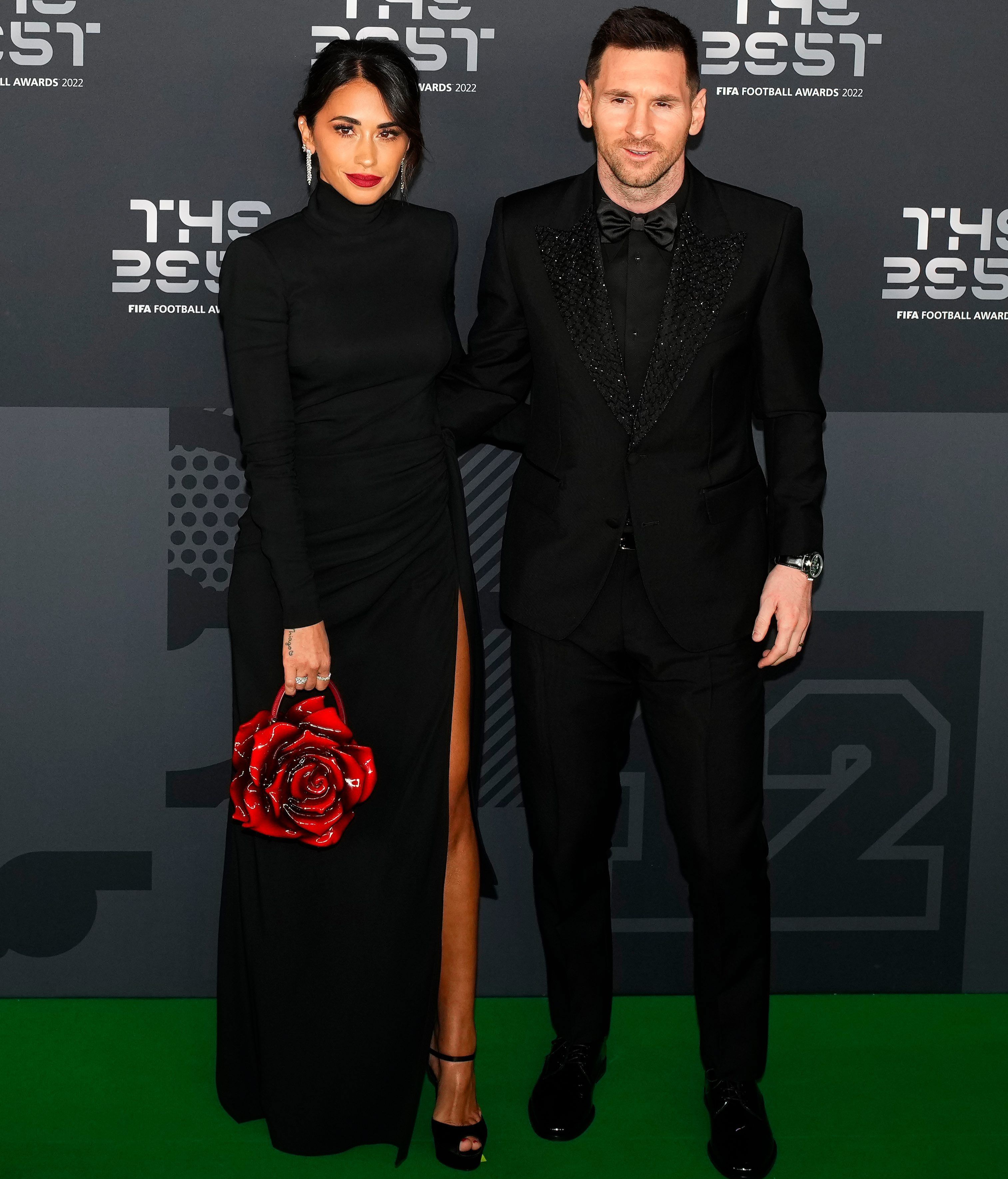 Messi y Antonela, en la alfombra roja de The Best