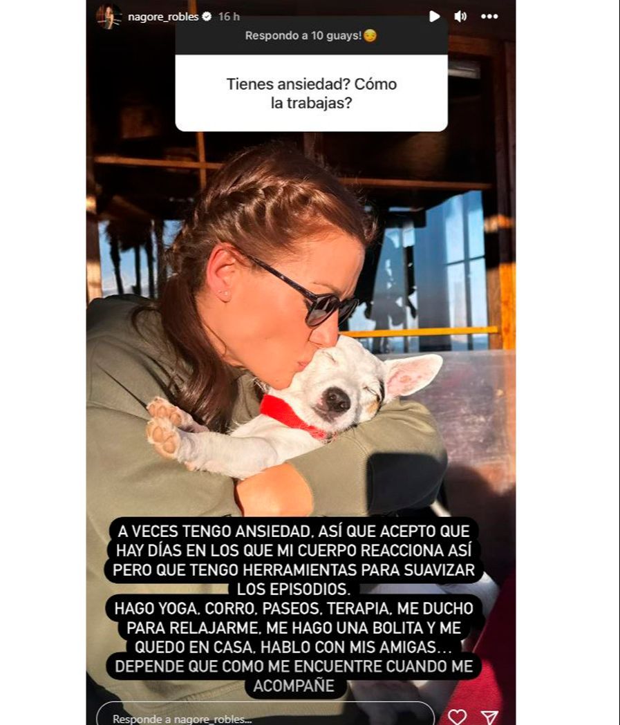 Nagore Robles explica cómo trabaja para combatir sus problemas de ansiedad