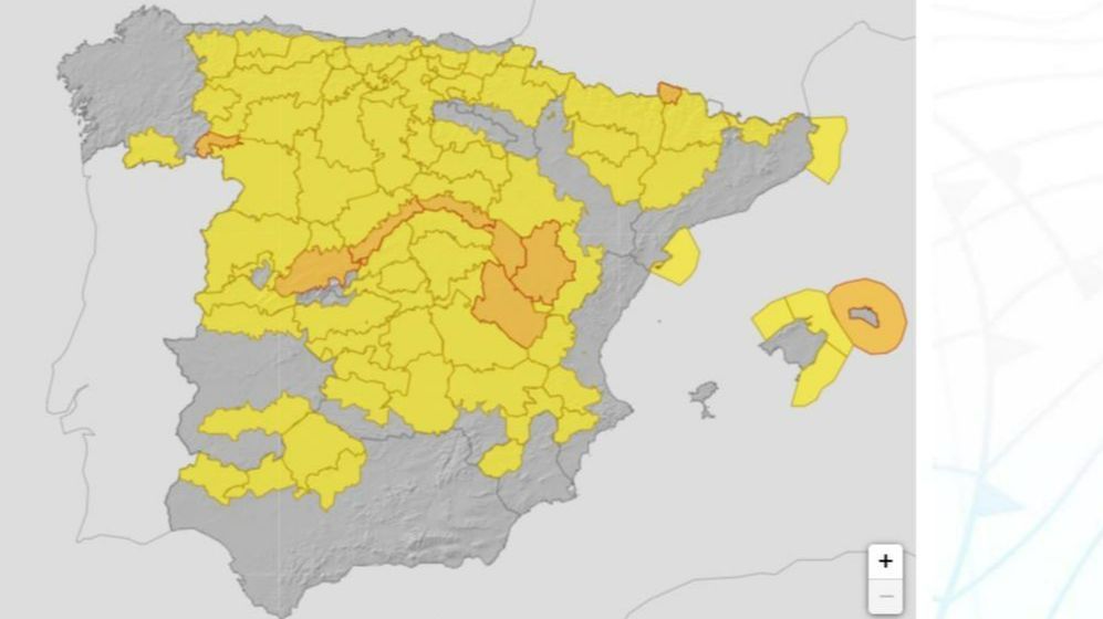 Avisos por nevadas, frío o fuerte oleaje este miércoles