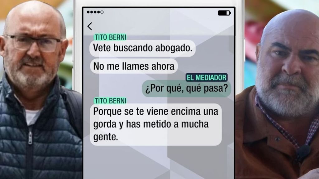 Los mensajes entre el 'Tito Berni' y 'El Mediador'.