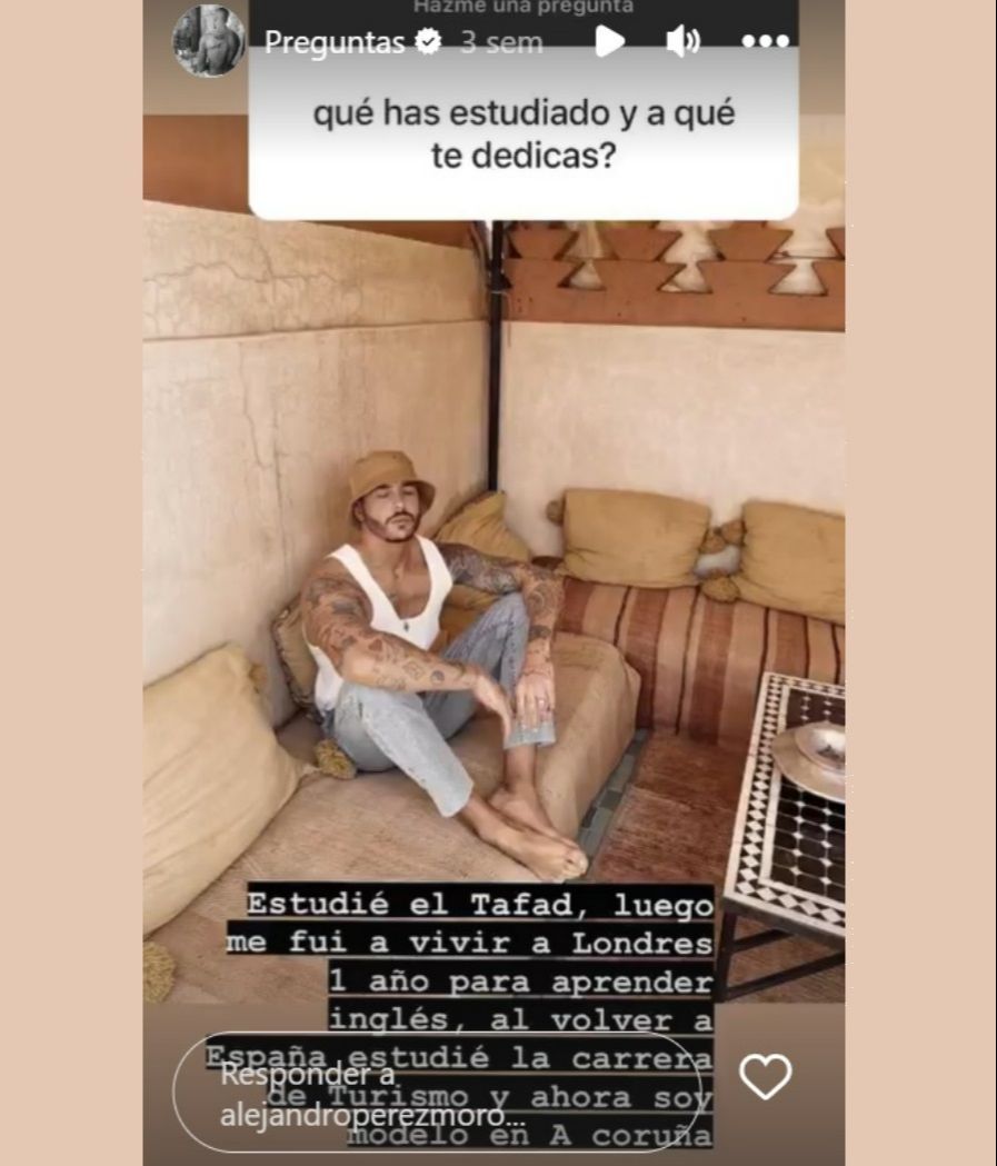 Alejandro Pérez Moro revela qué ha estudiado y a qué se dedica