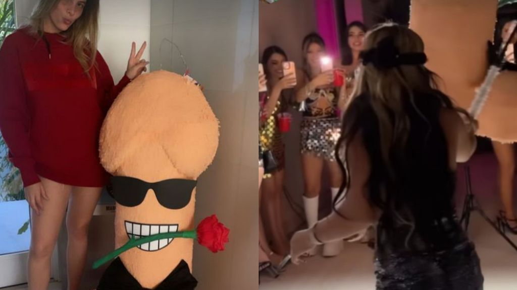 Lele Pons y Lola Índigo con la piñata