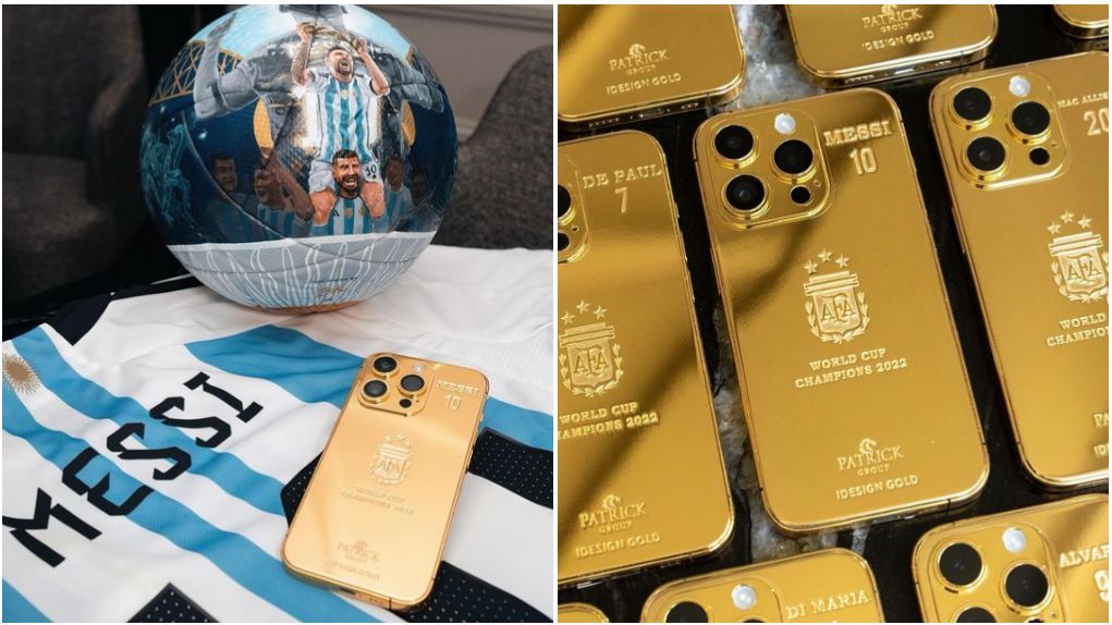 Messi hace un regalo a sus compañeros de la selección: compra 35 móviles bañados en oro