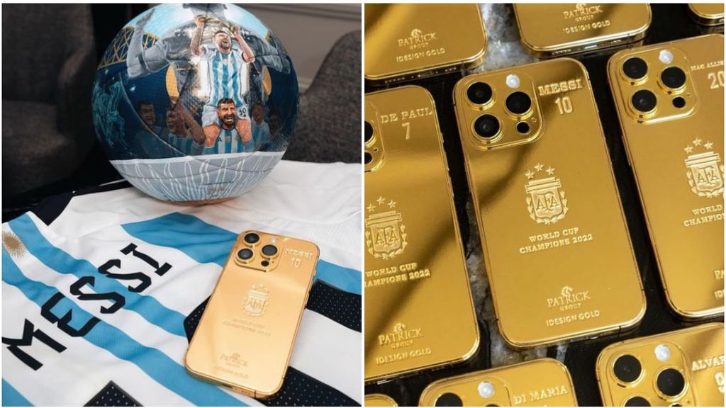 Messi hace un regalo a sus compañeros de la selección: compra 35 móviles bañados en oro