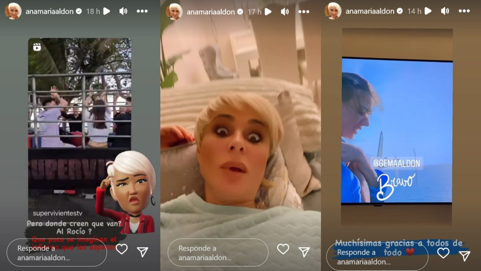 Ana María Aldón ha seguido muy atentamente el estreno de 'Supervivientes 2023'