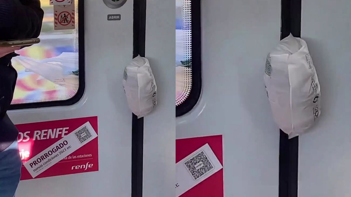 Bolsa pillada en el metro Bolsa pillada en el metro