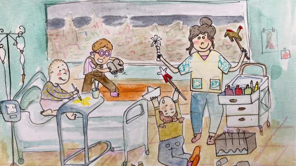 Dibujo de Laura Maestre, una de las arteterapeutas