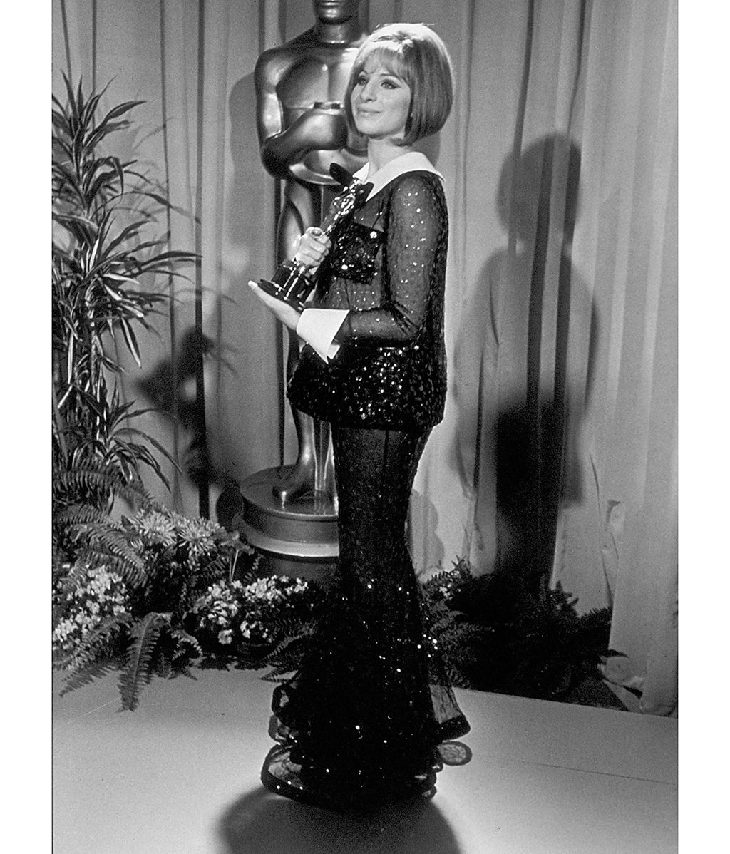 "Academy Awards: 41st Annual,"
Barbra Streisand wearing a see-through sequined Scaasi pantsuit
1969 © 1978 Bud Gray