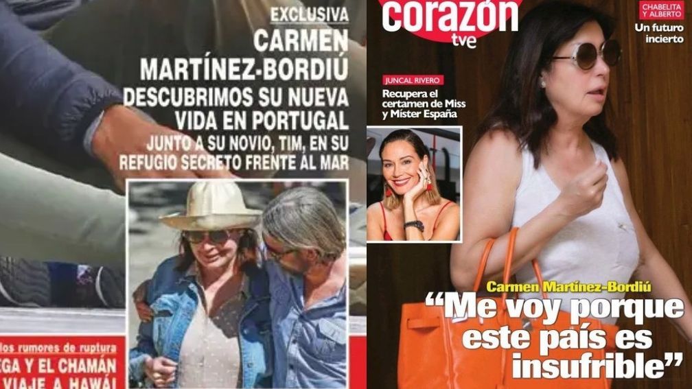 Dos de las últimas portadas protagonizadas por Carmen en la prensa nacional